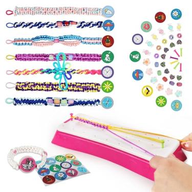 Imagem de GIAT Kit de fabricação de pulseiras da amizade para meninas - artesanato para meninas de 8 a 12 anos, brinquedos de arte e artesanato DIY para crianças de 6, 7, 8, 9, 10, 11, 12 anos, melhores ideias