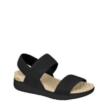 Imagem de Papete Modare Sandália Elástico Canelado Preta 7151102-Feminino