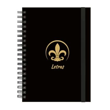 Imagem de Caderno Colegial Plus 12 Matérias Profissões Letras (Preto e Gold)