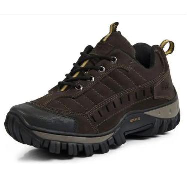 Imagem de Tenis Adventure Masculino Couro Nobuck Trekking Palmilha EVA Macia Sol