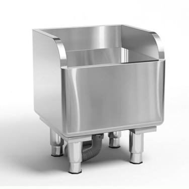 Imagem de Pia de esfregão de piso comercial, bacia de serviço de esfregão de aço inoxidável, pia de limpeza de esfregão, tanque de esgoto industrial vertical para varandas, lavanderias, indústrias, etc. (42 x
