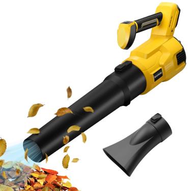 Imagem de Soprador de folhas sem fio compatível com bateria Dewalt 20 V MAX, motor sem escovas de 1500 W, soprador elétrico de alta potência de 120 MPH 500 CFM, ferramenta leve de limpeza de quintal portátil