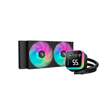 Imagem de Water Cooler DeepCool LQ240 RGB 240mm Com Tela LCD Preto