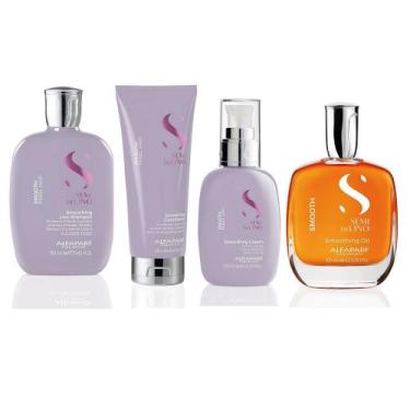 Imagem de Kit Disciplinante Alfaparf Semi di Lino Smooth Pequeno