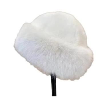 Imagem de Gorro Feminino De Inverno Grosso E Quente, De Pelúcia, Cor Sólida, Imi