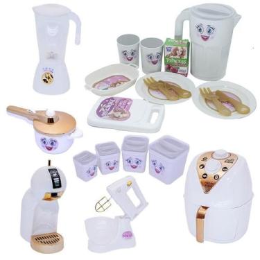Imagem de Kit Menina Princesa Jantar Panela Potinhos Air Fryer 21Pç - Altimar