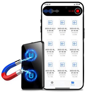 Imagem de Gravador de Voz COHANA 128GB Armazenamento 9200h Gravação