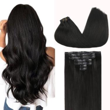 Imagem de Extensões de cabelo GOO GOO Clip em cabelo humano real de 20 polegadas