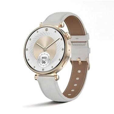 Imagem de Smartwatch Feminino Áurea à Prova D'água, Display Alta Definição, Monitoramento de Esportes, Bateria de 3 Dias, 2 Pulseiras, um smartwatch com classe e estilo. COR: (Dourado)