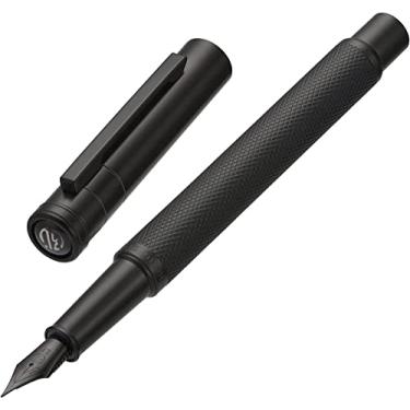 Imagem de Hongdian Caneta Tinteiro Floresta Negra Ponta Extra Fina, Black Extra Fine Fountain Pen Design Clássico com Conversor e Conjunto de Estojo para Canetas de Metal