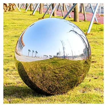 Imagem de Rt-osxe Bolas Reflexivas Para Jardim, Espelho De 1mm De Espessura Polido Bola Oca Sem Costura Para Reflexão Decorações De Natal Com Bela Vista, Globo Flutuante De Lagoa, Silver, 38mm/1.5in