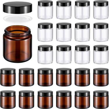 Imagem de Frascos de vidro Norme 4 onças/120 ml com tampas à prova de vazamentos