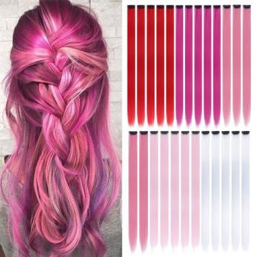 Imagem de Extensões de cabelo Clip in YISIKUNNUO para meninas 25 unidades de 22"