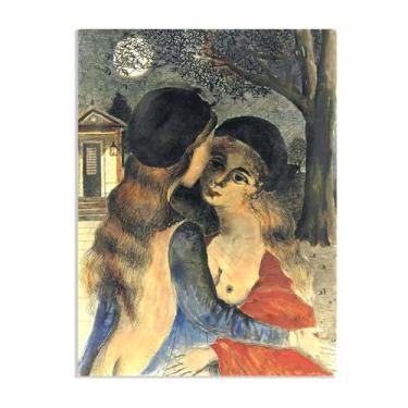 Imagem de SDYJ6GSW Impressão Paul Delvaux Les Demoiselles de Tongres pintura em tela famosa pôsteres de arte surrealismo imagem de arte de parede para decoração de escritório em casa presente exclusivo pôster