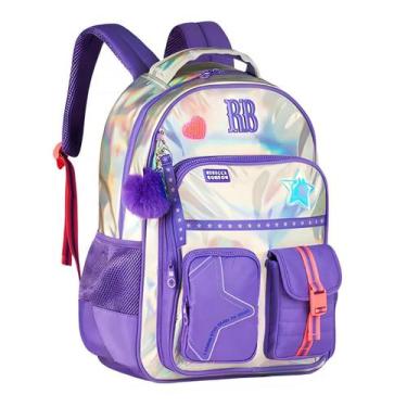 Imagem de Mochila Escolar Rebecca Bonbon Rb Juvenil Oficial Clio Style, Lilás - 