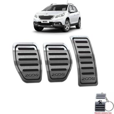 Imagem de Pedaleira Aço Inox Peugeot 2008 2015/2019 Manual Preto