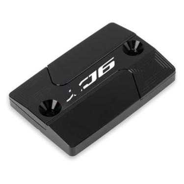 Imagem de Tampa de tanque de óleo CNC para reservatório de freio dianteiro para motocicleta compatível com Y&AMAHA XJ6 XJ6F XJ6N DIVERSION 2009-2014 (preto)