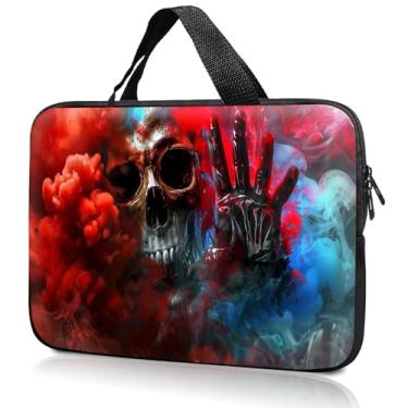 Imagem de Bolsa com alça para laptop de 35,5 cm e 38 cm, bolsa de 36 cm e 39 cm, capa para notebook compatível com Dell, Lenovo, Toshiba HP, Asus Notebook Messenger Briefcase-Skeleton in the Smoke