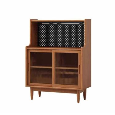 Imagem de URGDWEKJY Armário buffet moderno simples madeira maciça aparador de jantar casa restaurante parede armário de chá armário de armazenamento aparador (A)