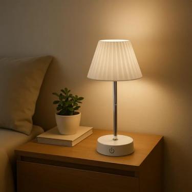 Imagem de Luminária Mesa Abajur Dimerizavel Cupula Sala Quarto Vintage Luz Ampla Para Casa Escritorio Lojas