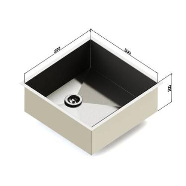 Imagem de Cuba em inox 304 tamanho m - KOGMA