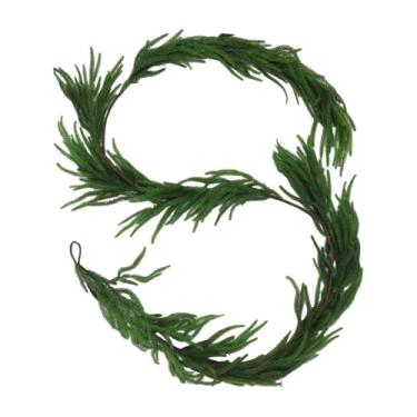 Imagem de Baoblaze Guirlanda de cedro artificial, guirlanda de cipreste, enfeite de suporte, decoração realista de de Natal para portas, escadas, janelas,