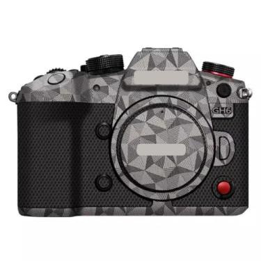 Imagem de GH6 Adesivo de capa de câmera antiarranhões para Panasonic Lumix GH6 protetor de película de vinil para decoração protetora (titânio triangular)
