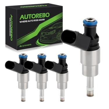 Imagem de Conjunto de 4 injetores de combustível compatíveis com Audi A3 A4 Quattro TT Volkswagen Eos GTI Jetta Passat 2005 2006 2007 2008 2.0L L4# Substitui 06F906036A FJ856 0261500020 62800