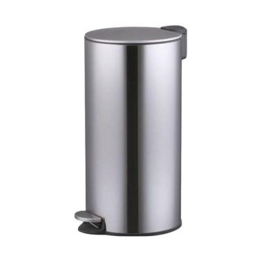 Imagem de Lixeira Inox Redonda 30 Litros Com Pedal Fechamento Soft