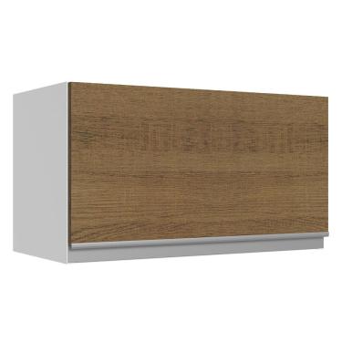 Imagem de Armário Aéreo Madesa Acordes 100% MDF 60 cm 1 Porta Basculante - Branco/Rustic