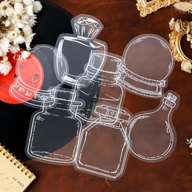 Imagem de Kit de marcadores de página de flores secas, 20 peças de marcadores transparentes fáceis, conjunto de adesivos de frascos transparentes com instruções tamanho grande (inocente e romântico)