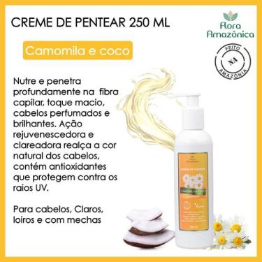 Imagem de Creme de Pentear - Camomila e Coco - cabelos claros, protegem dos raio
