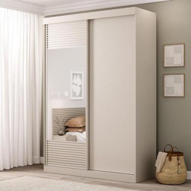 Imagem de Guarda-Roupa Solteiro 2 Portas 1 Porta com Espelho Samambaia CabeCasa 