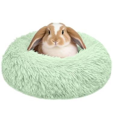 Imagem de LAIRIES Cama de porquinhos-da-índia para animais pequenos em forma de donut, cama macia e quente com elastano e calça de lã para transporte aconchegante, acessórios de gaiola