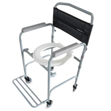 Imagem de Cadeira de Banho Higiênica Desmontável em Aço – Segurança, Conforto e Mobilidade Até 100kg