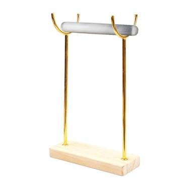 Imagem de oshhni Selenita Pulseira Organizador Relógios Pulseiras Scrunchies Jóias Rack Expositor Suporte para Mesa Cômoda Casa Galerias, Altura Dourada 20cm