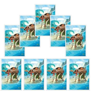 Imagem de Sacos de presente para festa Moana, 30 peças, suprimentos e decorações – Perfeito para festas de desenho animado, ideal para crianças, ótimo para eventos familiares e prêmios