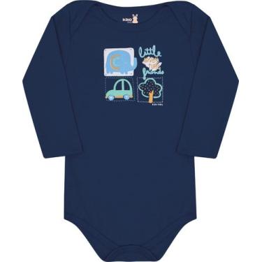 Imagem de Body mang long bebe 13545 kiko e kika - Kiko baby, Marinho, P