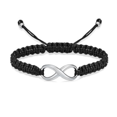 Imagem de Pulseira de cremação para cinzas memorial infinito pulseira urna corda trançada ajustável lembrança pulseira para mulheres e homens, Aço inoxidável, Sem Pedra Preciosa