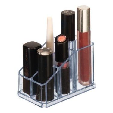Imagem de Organizador De Maquiagem E Batom Com 6 Divisórias Arthi, Transparente