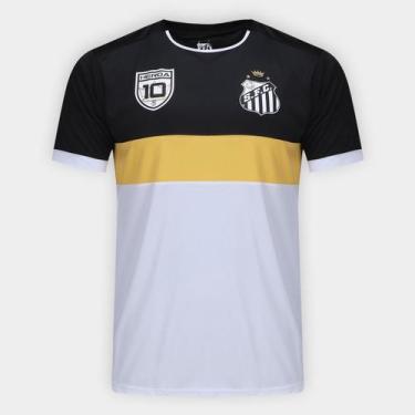 Imagem de Camisa Santos Masculina - SPR, Branco, Preto, EGG