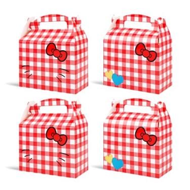 Imagem de Sumalon 36 caixas de lembrancinhas de festa com alças, caixas de doces dobráveis de papel de 15 cm, caixas de presente para aniversário, chá de bebê, casamento, decorações de artigos de festa infantil