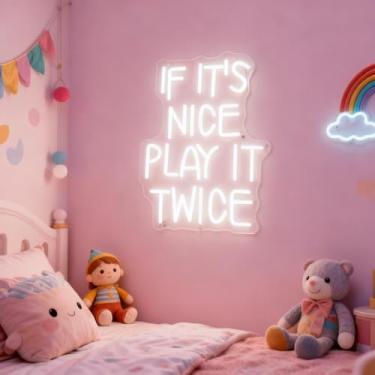 Imagem de Neonawall Neon Signs for Wall Decor Light Up Letters Led Sign Birthday Party Gifts Led Decorative Night Signs Room Decorations Supplies Neon Party Sign for Store Home Dorm Bedroom (Nice)