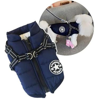 Imagem de Casacos de clima frio para cães, roupas leves, destacáveis, fáceis de usar, outono e inverno, roupas quentes para animais de estimação