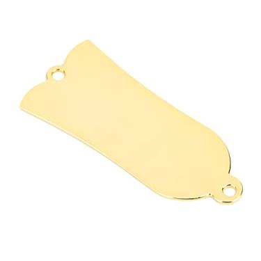 Imagem de XUXHOU Tampa de Haste de Treliça de Metal Com Parafusos 2 Furos Estilo Sino Substituição de Baixo de Guitarra Leve Acessórios de Instrumento Musical de Liga de Zinco para Guitarristas (Ouro)
