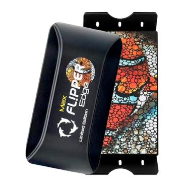 Imagem de FL!PPER Limpador magnético flutuante para aquário Flipper Edge Max Clownfish edição limitada 2 em 1 esfregão e raspador de lâmina dupla, ferramentas de limpeza de tanque de peixes para limpeza