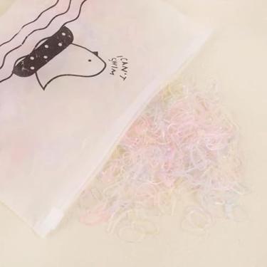 Imagem de 1000 2000 Peças Scrunchies de Cabelo Feminino e Infantil Multicolorido – Elástico Descartável para Crianças e Mulheres (2000 Transparente)