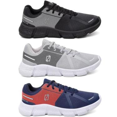 Imagem de Kit 3 Tênis Veloster Masculino Dia a Dia Esportes Academia Treino - Pr