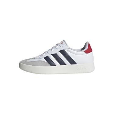 Imagem de adidas Tênis masculino Barreda, Branco/Azul Marinho/Better Scarlet, 36