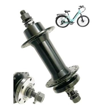 Imagem de Jfentrwa Cubo frontal de liga de alumínio de 36 furos com espaçamento de 135 mm, compatível com freio a disco, rolamentos selados, projetado para e-bikes de pneu gordo de 20 x 4,0/26 x 4,0, motos de